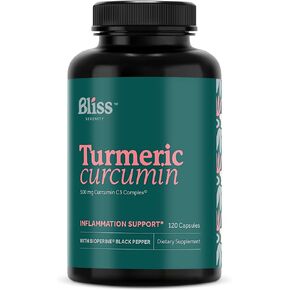 Turmeric Curcumin C3 Complex 500 mg, Enhanced with Black Pepper for Better Absorption; Kosher Certified, Non-GMO and Gluten Free - Standardized 95% Curcuminoids - 120 VegCaps