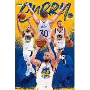 Trends International NBA Golden State Warriors - Stephen Curry 22 Wall Poster, 22.375" x 34", Premium Unframed Version