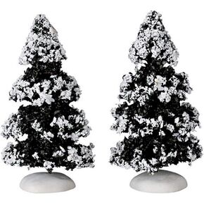Lemax Village Collection Evergreen Tree Set of 2 Small 4 Inch # 44234