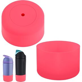 2pcs Silicone Boot for Owala Kids Water Bottle 16oz/14oz, Anti-Slip Water Bottle Cover Sleeve Anti-Dent Bottom Protector Wraps Compatible with Owala Kids Stainless Steel Bottle Accessories