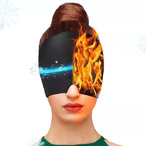 Migraine Relief Cap | Head Ice Pack Migraine, Headache Relief Cap, Face Hot and Cold Compress Therapy for Headache, Hangover Cap - Black