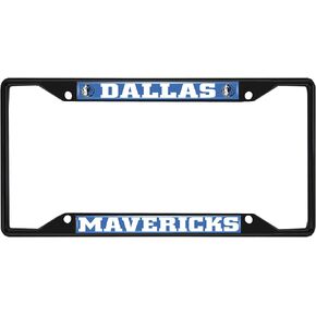 FANMATS 31329 Dallas Mavericks Metal License Plate Frame Black Finish