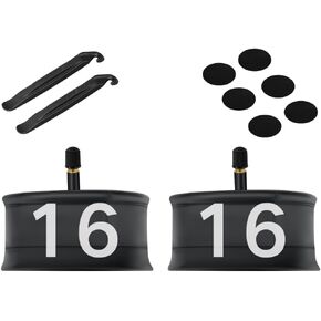 2-Pack 16‘’ x1.5/1.75/2.125 AV32 Bicycle Inner Tube Use for 16 BMX Bicycle/Mountain Bike/Chirdren Bike Inner Tubes