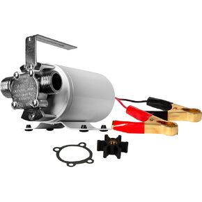 Red Lion RLMPFV12 12-Volt DC, 1/12 HP, 300 GPH Non-Submersible Multi-Purpose Transfer Pump, White, 14942014