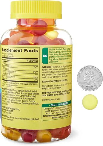 Vitamin D Gummies Zero Sugar, 50 Mcg (2,000 IU), 120 Count | Delicious Lemon, Orange & Strawberry Flavors | Supports Bone & Immune Health in Saudi Arabia