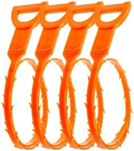 AJOMAN 25 Ft Drain Auger and 4 PCs Drain Snake Clog Remover for Kitchen, Bathrub, Bathroom, Toliet Sink Drain, Plumbing Snakes for Unclogging Drain Pipes, Comes with Work Gloves in Saudi Arabia
