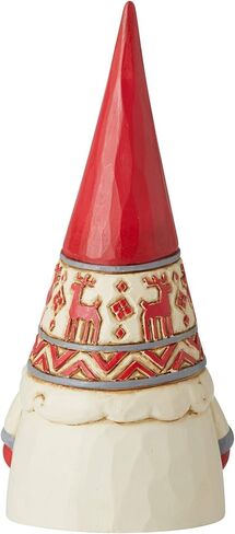 Enesco Jim Shore Heartwood Creek Nordic Noel Reindeer Hat Gnome Wonders at Work تمثال، 2.17 بوصة ارتفاع، أبيض قذر، أحمر، رمادي in Saudi Arabia