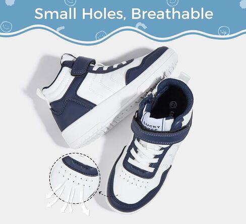 LUCKY STEP Kids High Top Sneakers Fashion Basketball Tennis Shoes Skyhigh Running Sports Ankle Boots Hook and Loop Casual Walking Shoe for Boys Girls in Kuwait