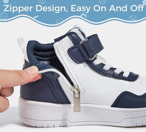 LUCKY STEP Kids High Top Sneakers Fashion Basketball Tennis Shoes Skyhigh Running Sports Ankle Boots Hook and Loop Casual Walking Shoe for Boys Girls in Kuwait