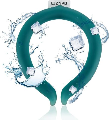 Neck Cooler Ice Cold Ring,Wearable Body Cooling Tube for Heat and Hot Weather, Neck Gel Ice Pack for Outdoor Workers, Sports, Relief from Hot Flashes Or Fever, Reusable Wraps Neck Collars (Dark Green) in Saudi Arabia