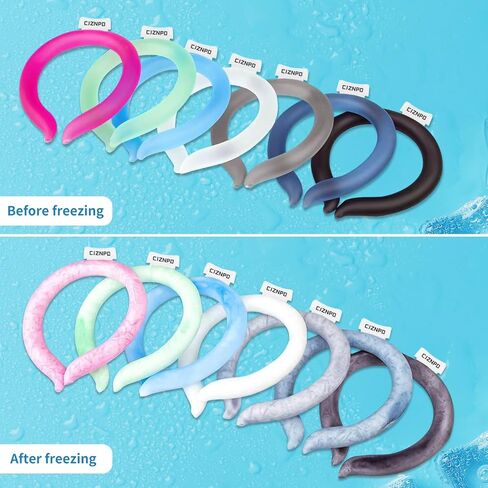 Neck Cooler Ice Cold Ring,Wearable Body Cooling Tube for Heat and Hot Weather, Neck Gel Ice Pack for Outdoor Workers, Sports, Relief from Hot Flashes Or Fever, Reusable Wraps Neck Collars (Dark Green) in Saudi Arabia