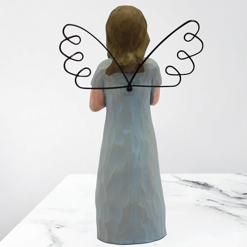 BORLESTA Sympathy Gifts - Memorial Gifts, Sympathy Gifts for Loss of Loved One, Remembrance Gifts, Bereavement Gifts, Angel Gifts for Women, Angel Figurines (Blue) in Saudi Arabia