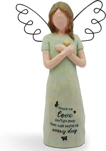 BORLESTA Sympathy Gifts - Memorial Gifts, Sympathy Gifts for Loss of Loved One, Remembrance Gifts, Bereavement Gifts, Angel Gifts for Women, Angel Figurines (Blue) in Saudi Arabia