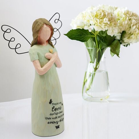 BORLESTA Sympathy Gifts - Memorial Gifts, Sympathy Gifts for Loss of Loved One, Remembrance Gifts, Bereavement Gifts, Angel Gifts for Women, Angel Figurines (Blue) in Saudi Arabia