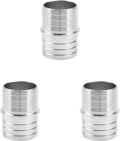 3pcs Hose Barb Fittings, 1-1/2" to 1-1/2" Inch Stainless Steel Radiator Hose Adapter Hose Barbed Splicer Mender Union Coupler Fitting Coolant Intercooler Heat Exchanger Fluid Designed in Saudi Arabia