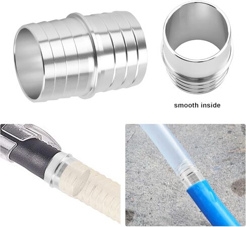 3pcs Hose Barb Fittings, 1-1/2" to 1-1/2" Inch Stainless Steel Radiator Hose Adapter Hose Barbed Splicer Mender Union Coupler Fitting Coolant Intercooler Heat Exchanger Fluid Designed in Saudi Arabia