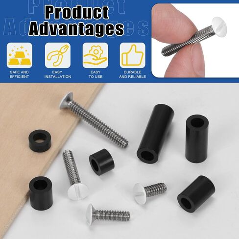 Glarks 245pcs Wall Plate Screws White with Nylon Round Spacers Set Long Electrical Outlet Screws Machine Screws Device Mounting Screws Outlet Plate Screw Faceplate Screw in Saudi Arabia
