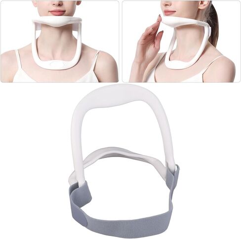Neck Support, Adjustable Neck Brace for Aligning Neck, Spine Decompressed, Cervical Neck Traction Device, Shaping Cervical Collar for Women, Conducive to Correct Forward Head Posture(White) in Saudi Arabia