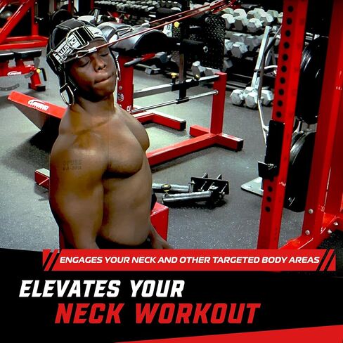 MMB Pro Series, Neck Muscle Trainer Kit, Functional Trainer & Neck Weight Lifting, Heavy-Duty Head Harness Weight Belt with Chain, Neck Builder, Resistance Band & Door Anchor, Neck in Saudi Arabia