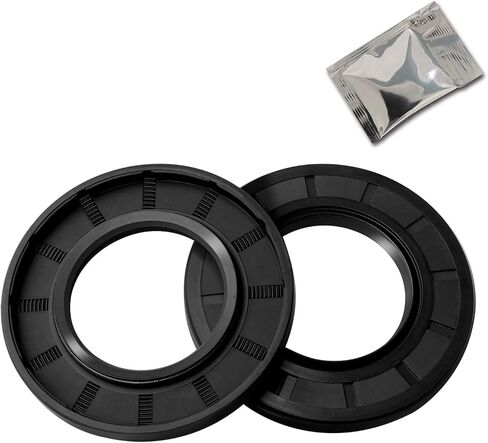 TC 22mm X 42mm X 7mm, 2PCS Black Double Lip Oil Seal, Nitrile Rubber Cover Double Lip with Spring, Oil Shaft Seal Fit for Bearing Shaft in Saudi Arabia