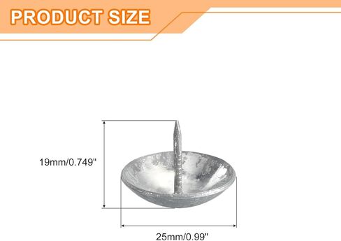 uxcell Upholstery Tacks Nail Pins Furniture, 100Pcs 16x16mm Thumb Tack Pins Assortment Kit Carbon Steel for Home Sofa DIY Decorative Nail Heads Nails, Floral Silver in Saudi Arabia
