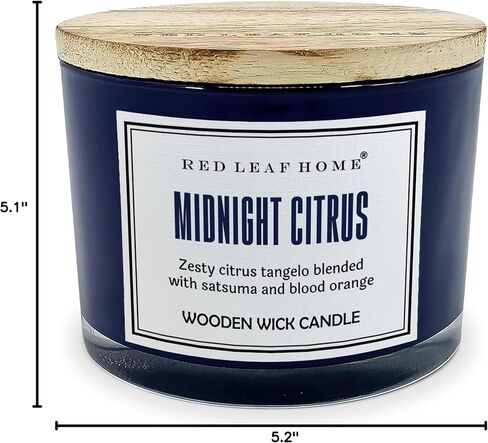 Red Leaf Home | Alpine Lake Candle | Large | Aromatherapy | Wooden Wick Collection | 14oz Jar in Saudi Arabia