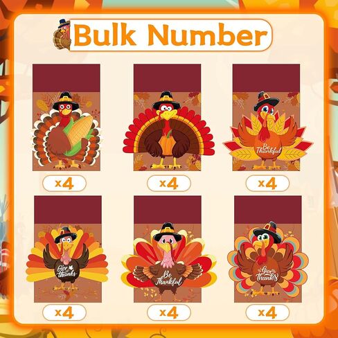 Thanksgiving Cutlery Holder Set 24PCS Thanksgiving Table Decor Set Thanksgiving Table Setting Decorations Thanksgiving Turkey Utensil Décor for Thanksgiving Autumn Fall Harvest Party Table Decoration in Saudi Arabia