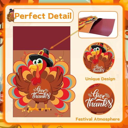 Thanksgiving Cutlery Holder Set 24PCS Thanksgiving Table Decor Set Thanksgiving Table Setting Decorations Thanksgiving Turkey Utensil Décor for Thanksgiving Autumn Fall Harvest Party Table Decoration in Saudi Arabia