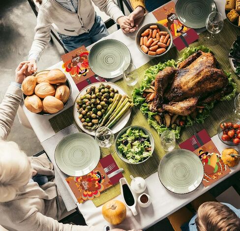 Thanksgiving Cutlery Holder Set 24PCS Thanksgiving Table Decor Set Thanksgiving Table Setting Decorations Thanksgiving Turkey Utensil Décor for Thanksgiving Autumn Fall Harvest Party Table Decoration in Saudi Arabia