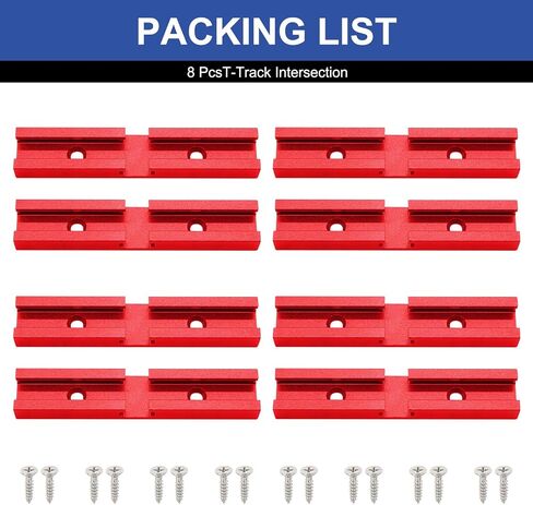 16Pcs T-Track Intersection for Woodworking with Screws, Double-Cut Jig Profile Universal T-Tracks Green in Saudi Arabia