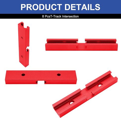 16Pcs T-Track Intersection for Woodworking with Screws, Double-Cut Jig Profile Universal T-Tracks Green in Saudi Arabia
