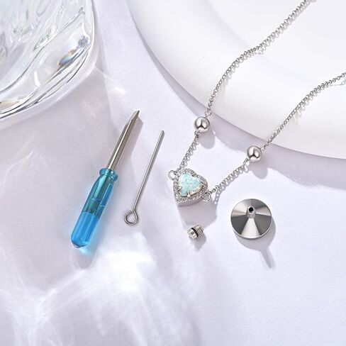 Teioa 925 Sterling Silver Urn Bracelet for ashes for Women Heart Cremation Urn Jewelry Memorial Keepsake Bracelet in Kuwait