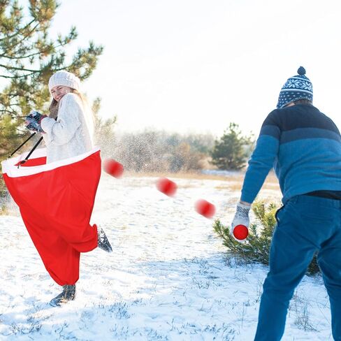 Leitee Santa Pants Snowball Fight Red and White Christmas Snowball Activity Fake Snowballs Christmas Party Activities for Families Yard Outdoor and Indoor Games in Kuwait