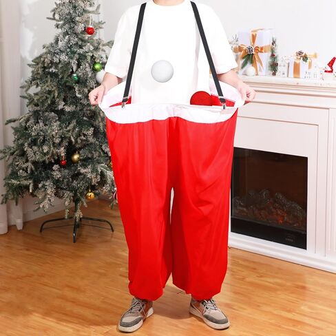 Leitee Santa Pants Snowball Fight Red and White Christmas Snowball Activity Fake Snowballs Christmas Party Activities for Families Yard Outdoor and Indoor Games in Kuwait