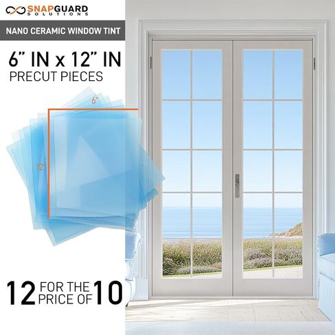 DIY-Snapguard Solutions Clear Heat Reducing Ceramic Window Tint, Rejects up to 99% of Heat (IR) and Blocks 99% UV (75%, 20in x 30ft) in Saudi Arabia