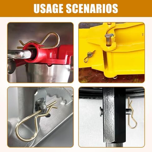 15 قطعة من دبوس صواميل المروحة، دبابيس ربط شديدة التحمل من الفولاذ المقاوم للصدأ على شكل حرف R للجرارات والمعدات الزراعية والشاحنات والسيارات والتخييم في الحديقة ومعدات الحدائق وأنظمة قفل دبوس الربط (M3 × 60 مم) in Kuwait