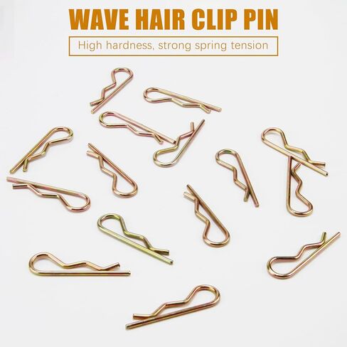 15 قطعة من دبوس صواميل المروحة، دبابيس ربط شديدة التحمل من الفولاذ المقاوم للصدأ على شكل حرف R للجرارات والمعدات الزراعية والشاحنات والسيارات والتخييم في الحديقة ومعدات الحدائق وأنظمة قفل دبوس الربط (M3 × 60 مم) in Kuwait