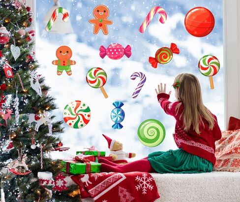 FLYAB 38 قطعة من زخارف عيد الميلاد الملونة لعيد الميلاد كاندي لاند والنعناع وديكورات عصي الحلوى لعيد الميلاد ولوحة الإعلانات الجدارية والفصول الدراسية وديكورات حفلات عيد الميلاد كاندي لاند in Kuwait