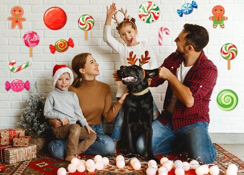 FLYAB 38 قطعة من زخارف عيد الميلاد الملونة لعيد الميلاد كاندي لاند والنعناع وديكورات عصي الحلوى لعيد الميلاد ولوحة الإعلانات الجدارية والفصول الدراسية وديكورات حفلات عيد الميلاد كاندي لاند in Kuwait