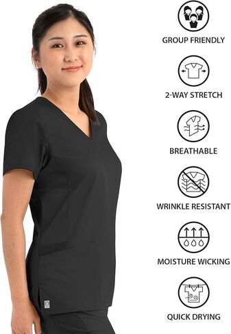 Maevn Eon by Back Mesh Panel Shaped V-Neck Top in Kuwait