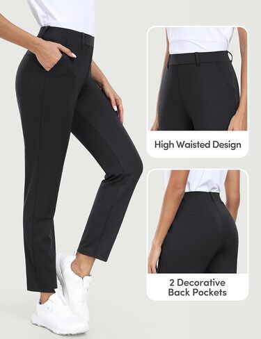 IUGA Stretchy Womens Golf Pants 7/8 Ankle Pull On Work Pants Athletic Business Casual Travel Dress Pants with Pockets Petite in Saudi Arabia