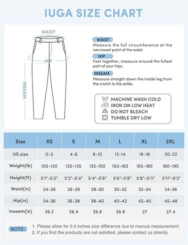 IUGA Stretchy Womens Golf Pants 7/8 Ankle Pull On Work Pants Athletic Business Casual Travel Dress Pants with Pockets Petite in Saudi Arabia