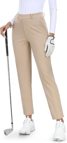 IUGA Stretchy Womens Golf Pants 7/8 Ankle Pull On Work Pants Athletic Business Casual Travel Dress Pants with Pockets Petite in Saudi Arabia
