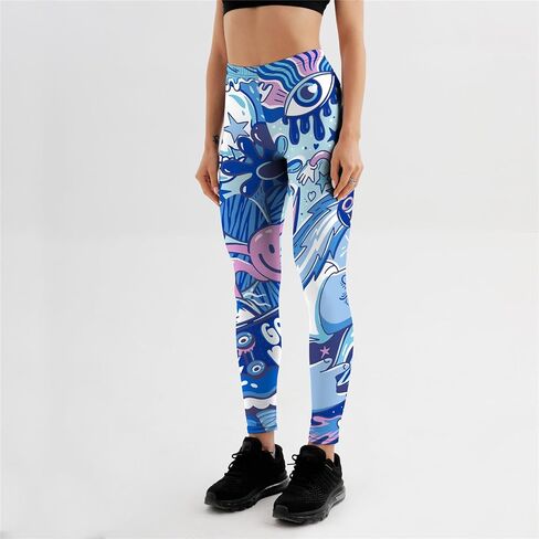 Halloween High Waisted Leggings for Women Fitness Yoga Pants Tummy Control Cycling Workout Gym in Kuwait