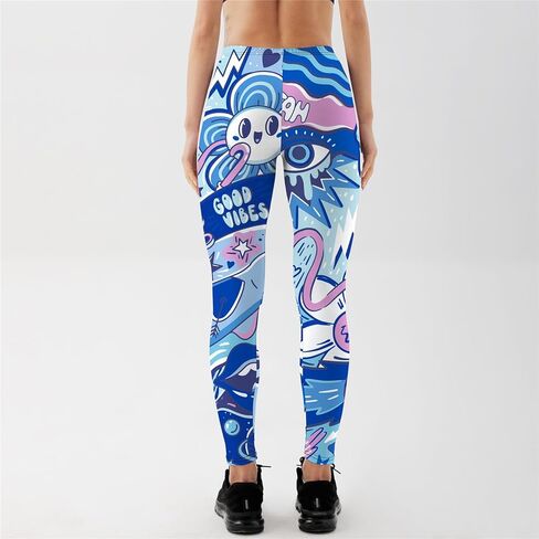 Halloween High Waisted Leggings for Women Fitness Yoga Pants Tummy Control Cycling Workout Gym in Kuwait