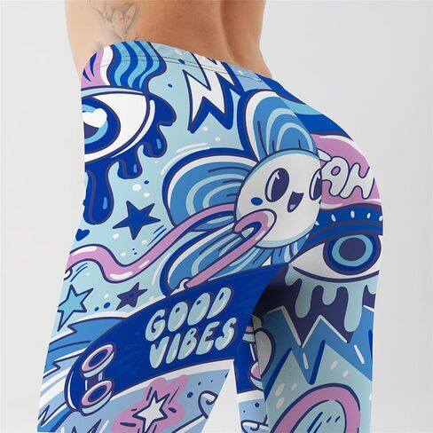 Halloween High Waisted Leggings for Women Fitness Yoga Pants Tummy Control Cycling Workout Gym in Kuwait