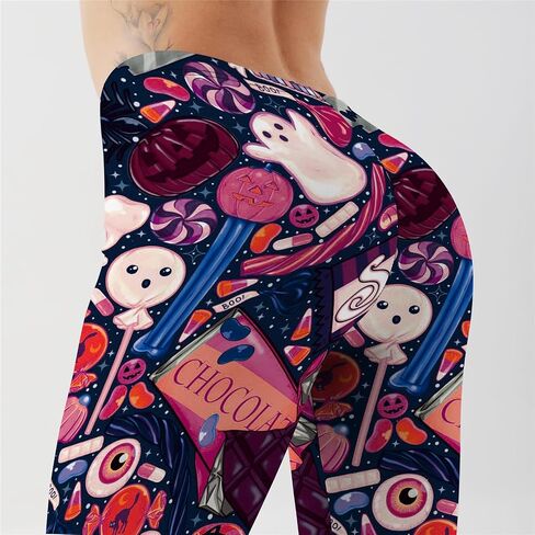 Halloween High Waisted Leggings for Women Fitness Yoga Pants Tummy Control Cycling Workout Gym in Kuwait