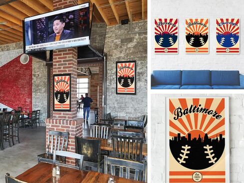 Baltimore Orioles Vintage Baseball Poster (12x18) Vintage Sports Decor Unframed Wall Art Print Poster Home Decor Premium baseball bedroom decor man cave decor baseball poster vintage sport decor in Saudi Arabia