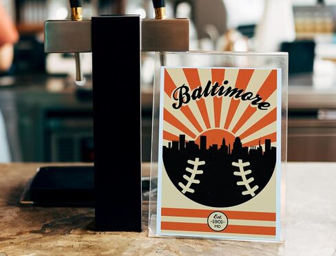 Baltimore Orioles Vintage Baseball Poster (12x18) Vintage Sports Decor Unframed Wall Art Print Poster Home Decor Premium baseball bedroom decor man cave decor baseball poster vintage sport decor in Saudi Arabia