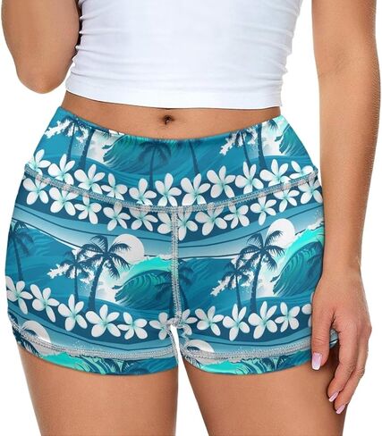 Dreaweet High Waist Biker Shorts for Women with Pockets 10" Soft Stretch Yoga Athletic Running Workout Shorts in Saudi Arabia